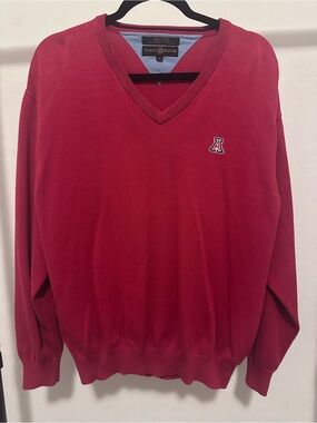 Tommy Hilfiger Men's Red V-Neck University of Arizona